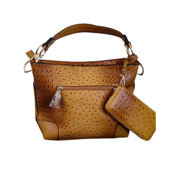 Mia K Farrow Vegan Leather Hobo Style Handbag With Wallet NWOT - Picture 1 of 10